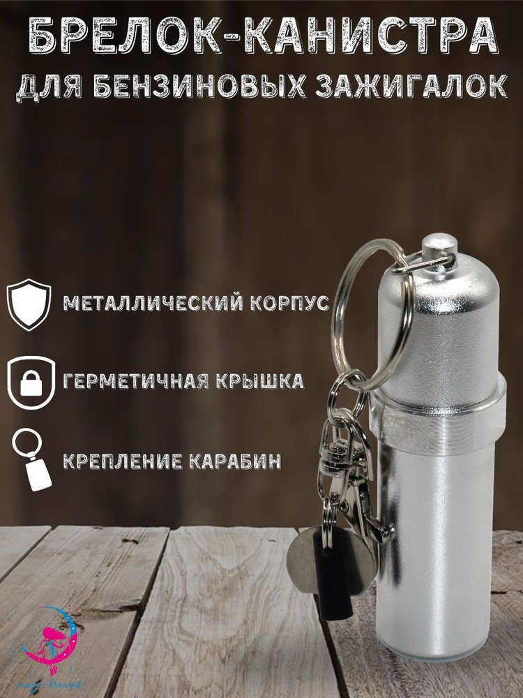 Брелок-канистра для бензиновых зажигалок серебро - купить с доставкой ...