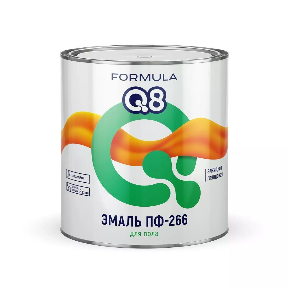 Эмаль Formula Q8 ПФ-266 краска для пола Гладкая, Алкидная, Глянцевое  покрытие, светло-коричневый - купить в интернет-магазине OZON по выгодной  цене (1042074078)