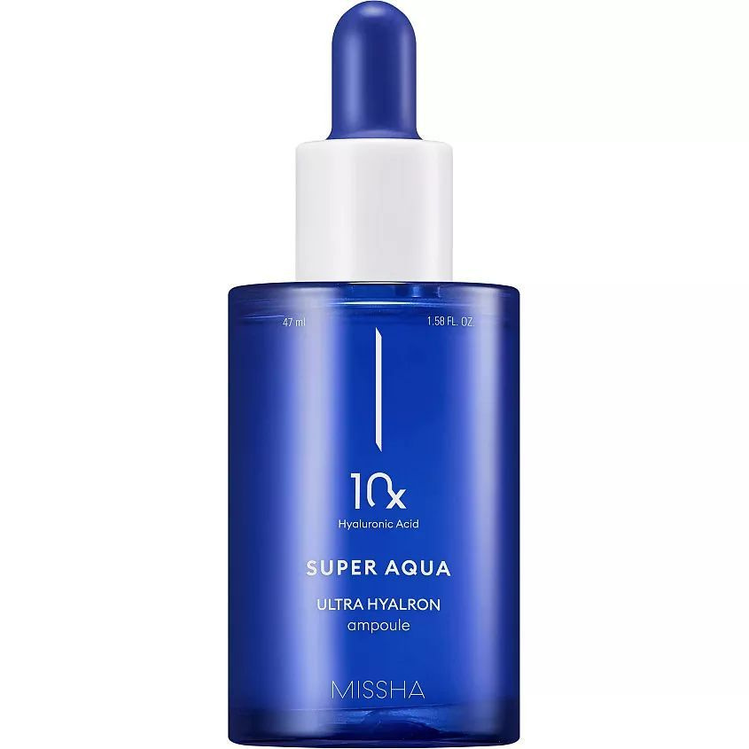 Missha Сыворотка для увлажнения и гладкости кожи Super Aqua Ultra Hyalron Ampoule, 47 мл  #1