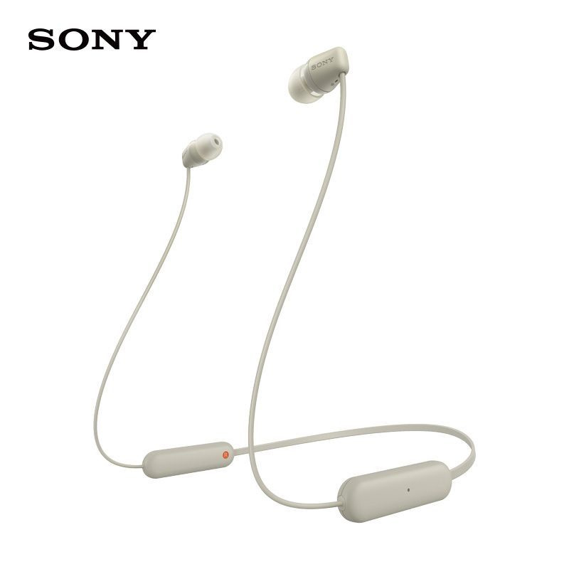 Sony Наушники беспроводные с микрофоном, Bluetooth, USB Type-C, бежевый  #1