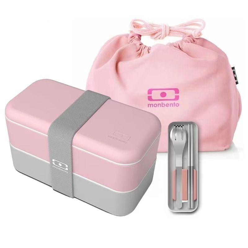 Ланч-бокс Monbento, 1000 мл, 3 шт, светло-розовый, серый - купить по ...