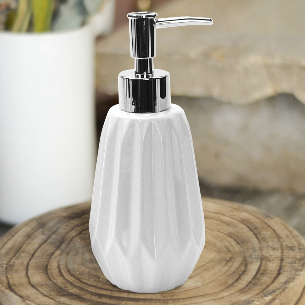 Диспенсер для жидкого мыла керамический ND Play "Iris" / Дозатор для моющего средства для ванной и кухни #1
