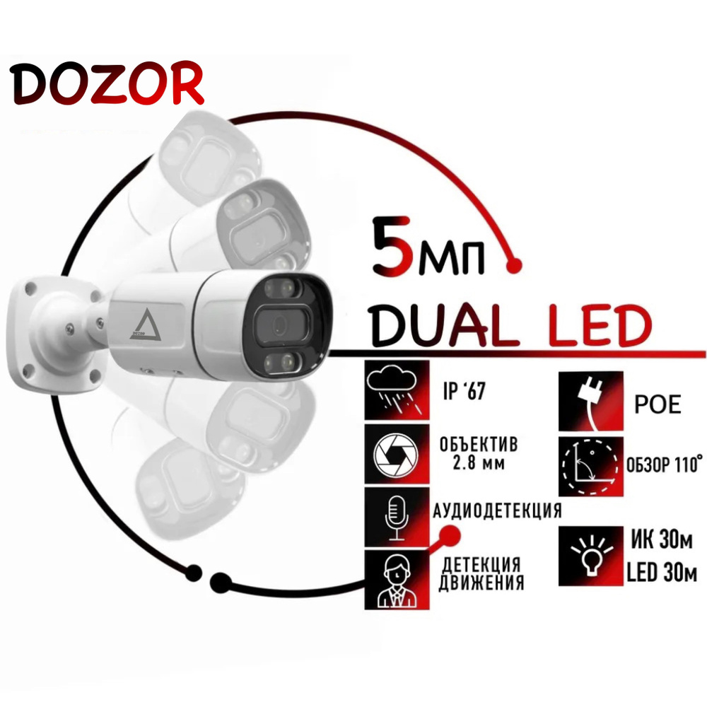 Система видеонаблюдения DOZOR PRO Dozor-CA3 2592×1944 - купить по низким  ценам в интернет-магазине OZON (1038591880)