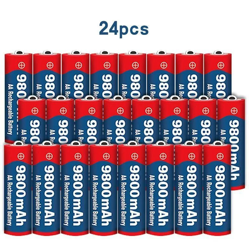 Батарейки щелочные (алкалиновые) , тип AA,9800, 1.5В, 24 шт ...