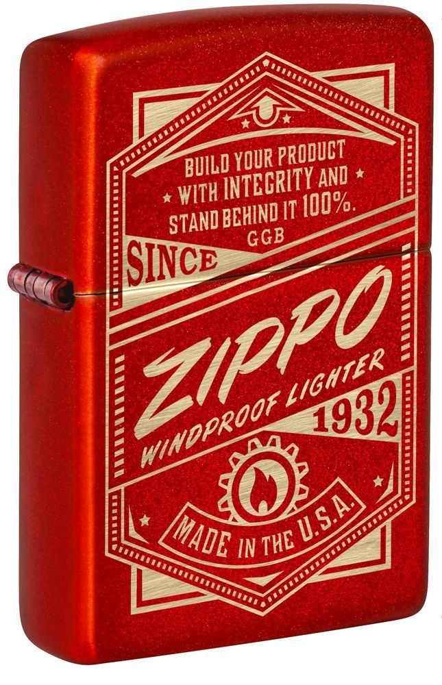 Зажигалка бензиновая ZIPPO Classic Metallic Red 48620 #1