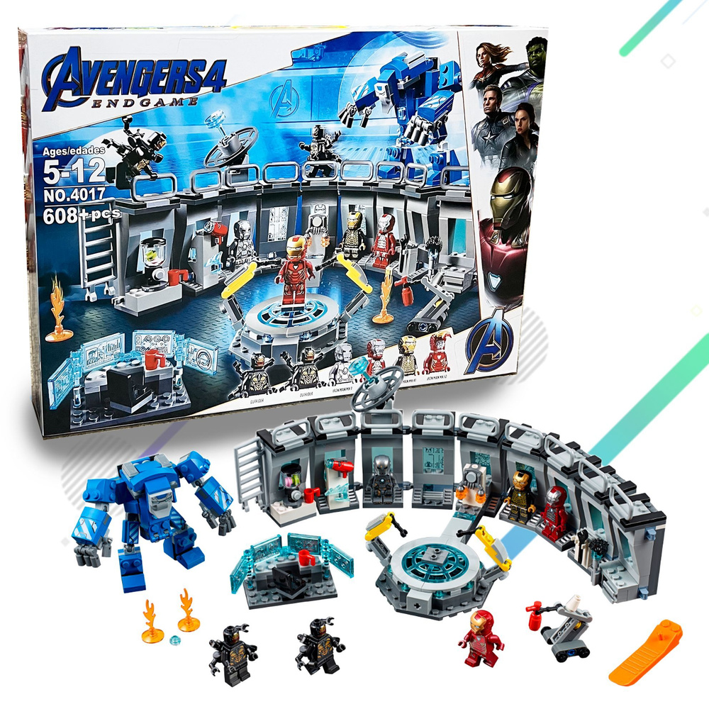 Конструктор Лаборатория Железного человека 4017 Мстители 608 деталей ...
