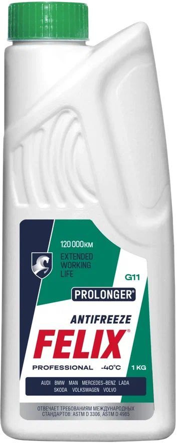 Антифриз FELIX PROLONGER G-11 (-40) зелёный 1кг #1