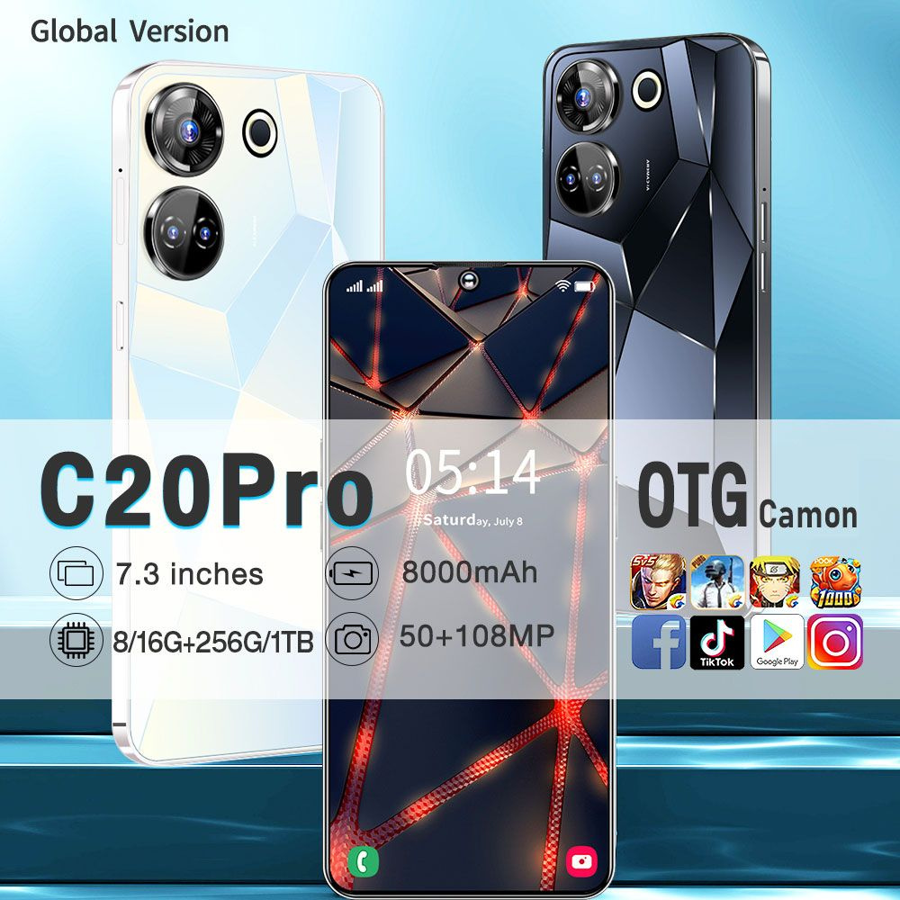 Смартфон RedTenco Red Tenco C20 Pro смартфоны телефоны 4G 7.3-дюймовый%N22  - купить по выгодной цене в интернет-магазине OZON (1356445193)