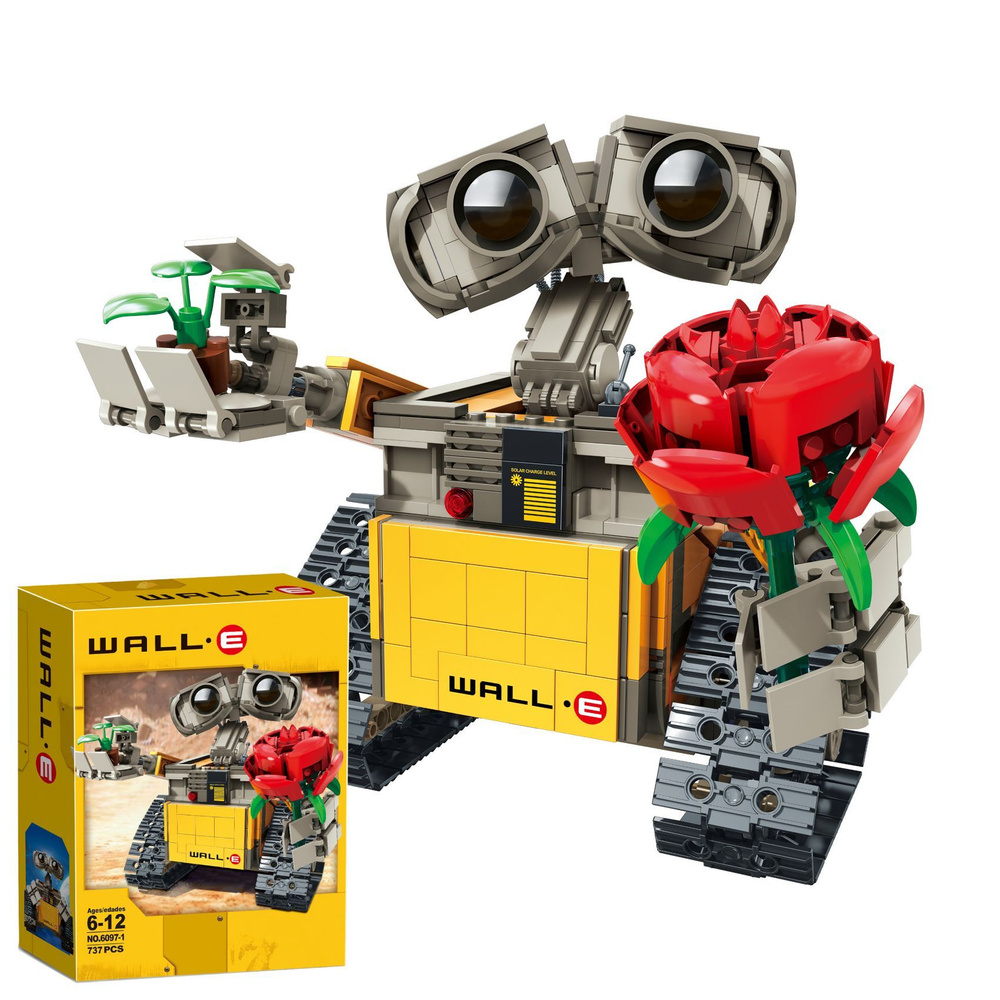 Конструктор ВАЛЛИ с цветочком WALL-E / 737 деталей / совместим с Лего  #1