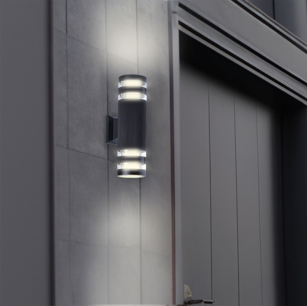 Светильник Smartbuy фасадный настенный уличный под лампу E27*2, IP65 (SBL-WLBK4-2E27), черный  #1