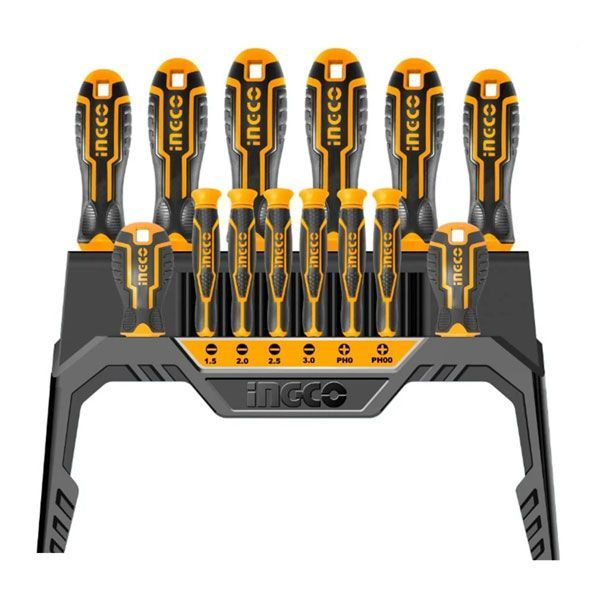 Набор отверток 14 шт, сталь CR-V, магнитные, серия INDUSTRIAL, INGCO ...