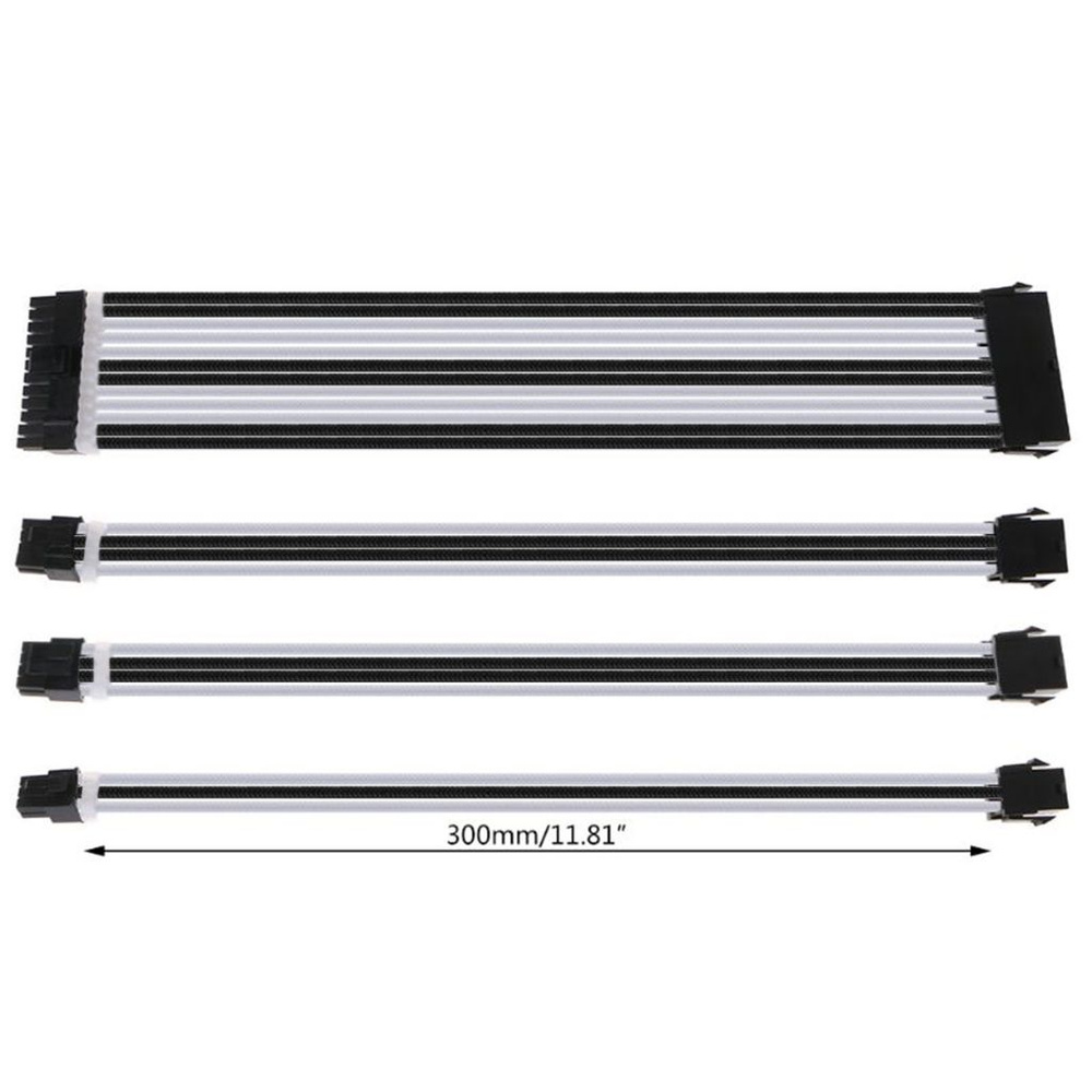 Удлинительный кабель питания компьютера - черно-белый микс-30CM ...