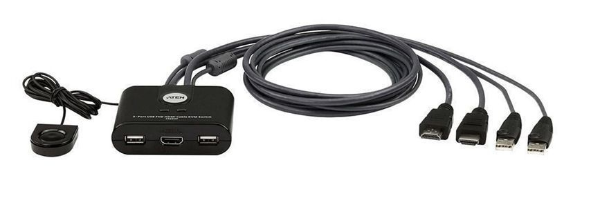 Переключатель/ 2-Port USB FHD HDMI Cable KVM Switch #1