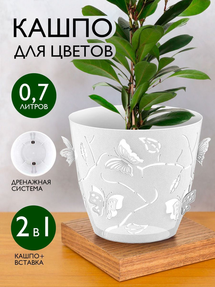 Горшок , кашпо для цветов, орхидеи, суккулентов, кактусов, фиалок ...