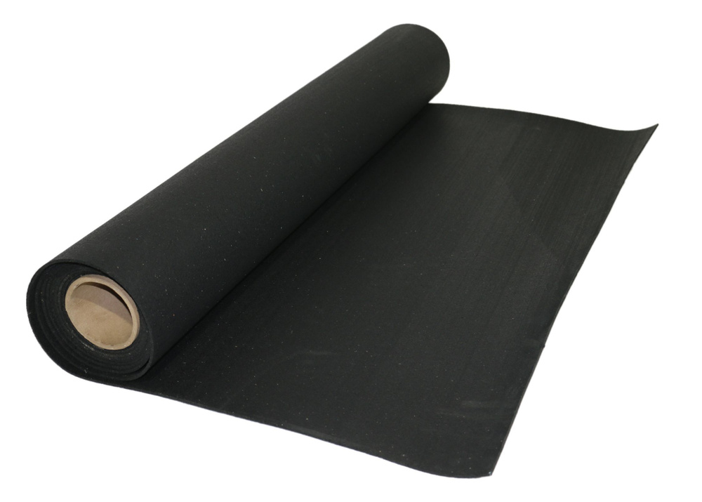 Резиновый коврик из крошки 1000 кг/м3, 2 мм, черный 3000х1220 мм  #1