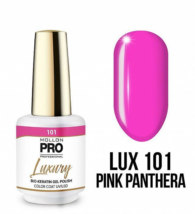 Mollon Pro/ Гель-лак LUXURY COLOR COAT №101 PINK PANTHERA (8 ml) #1