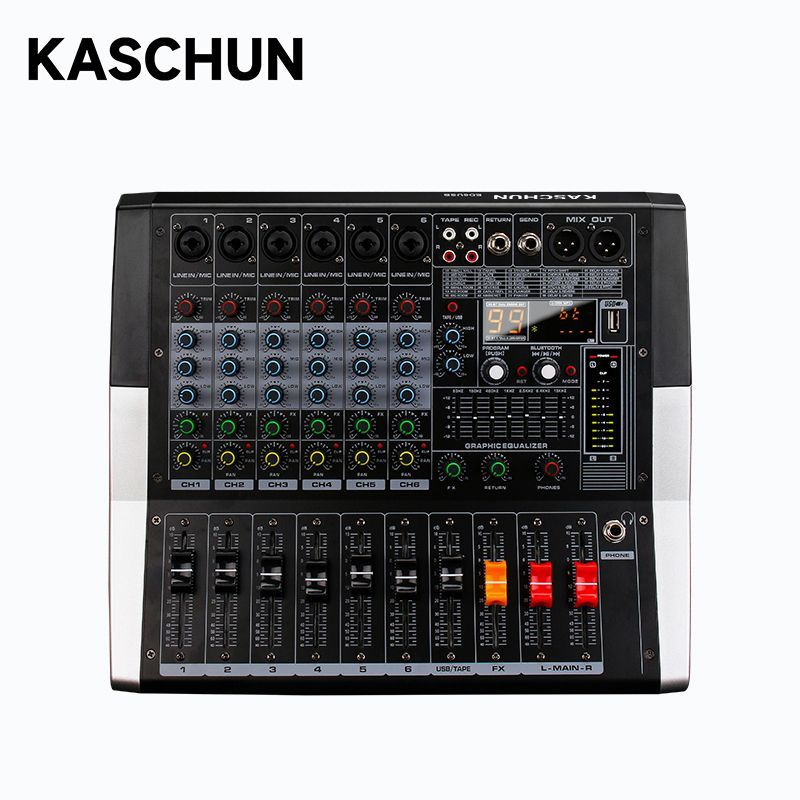 KASCHUN ED6USB Профессиональный 6-канальный микшер - купить с доставкой ...