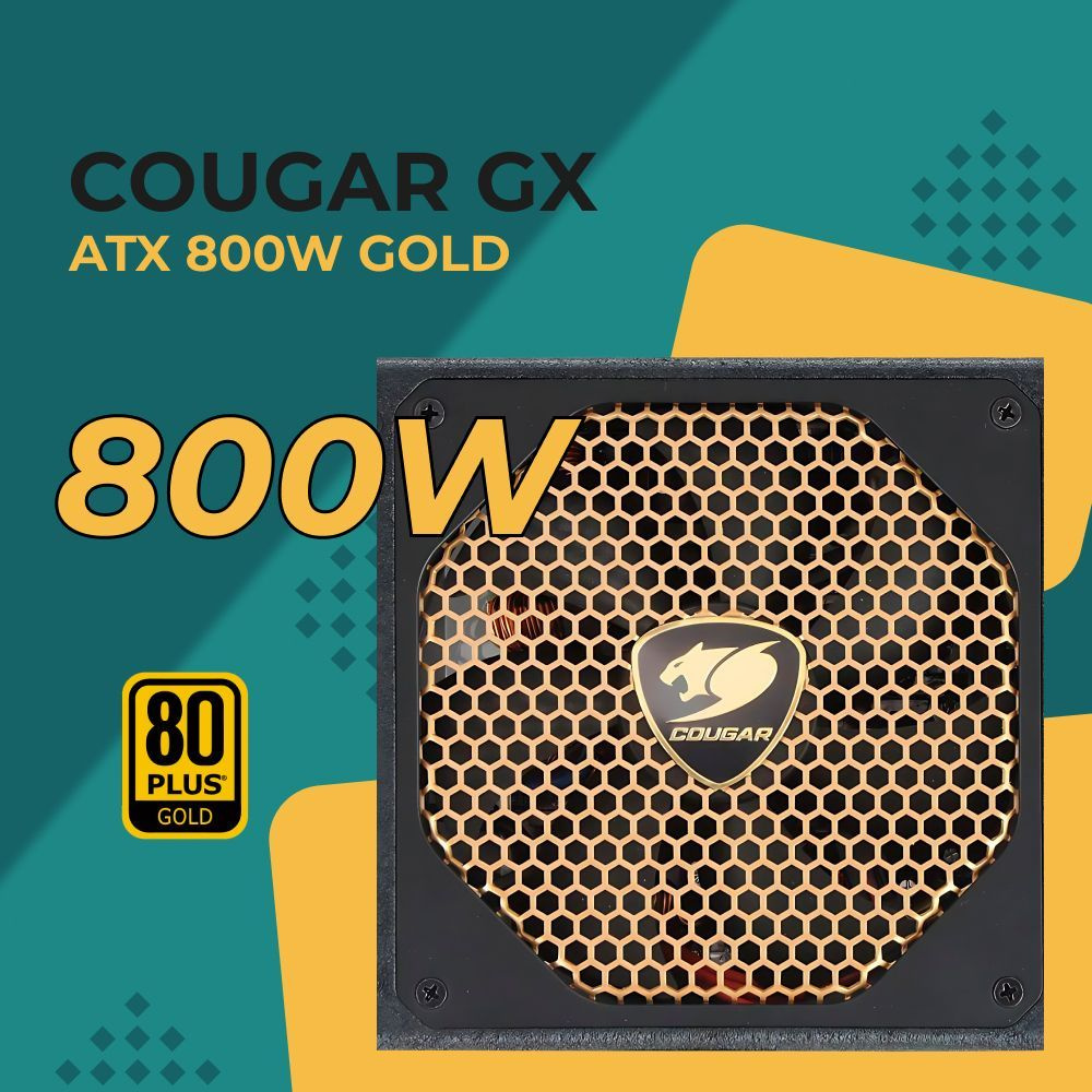 Cougar Блок питания компьютера CGR GX-1050, 800 Вт (CGR GX-800 ...