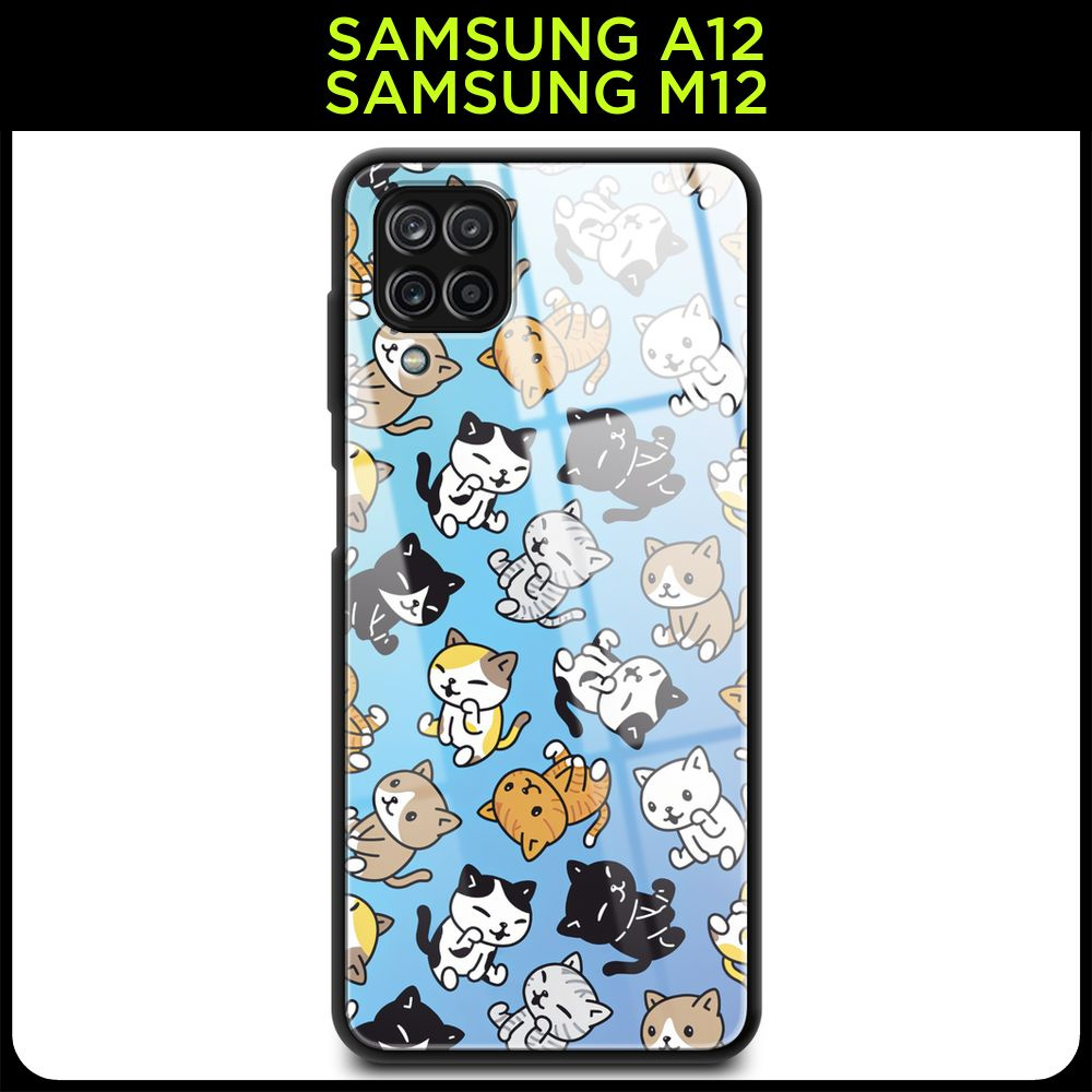 Стеклянный чехол на Samsung Galaxy A12/M12 / Самсунг А 12/М12 с принтом ...