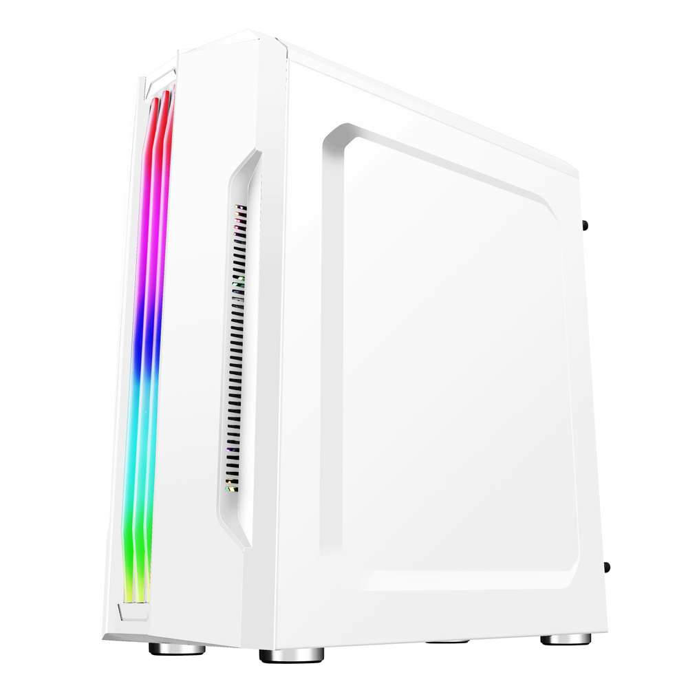 WINTEK Компьютерный корпус Корпус Flame D525-W TG, White, черный, белый ...