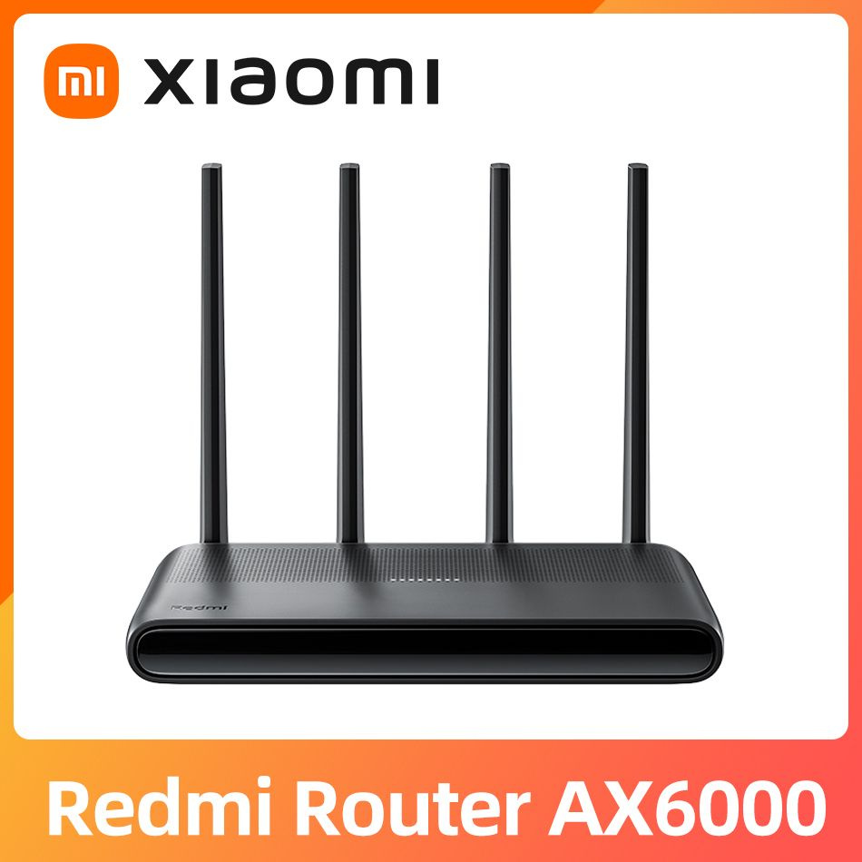 Роутер Xiaomi Redmi Router AX6000, черный, 5 ГГц, 2.4 ГГц купить по ...