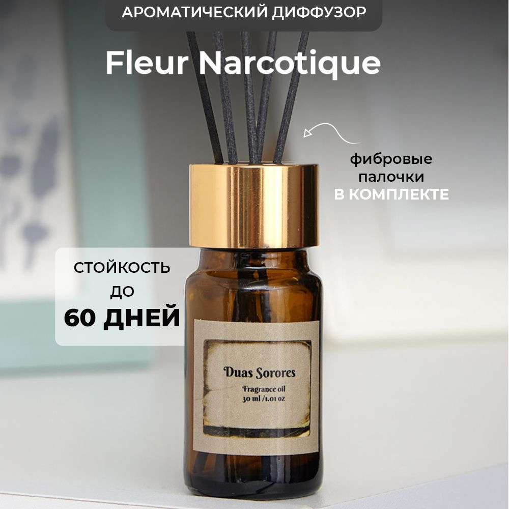 Ароматизатор диффузор для дома с палочками парфюм 30 мл. Fleur Narcotique