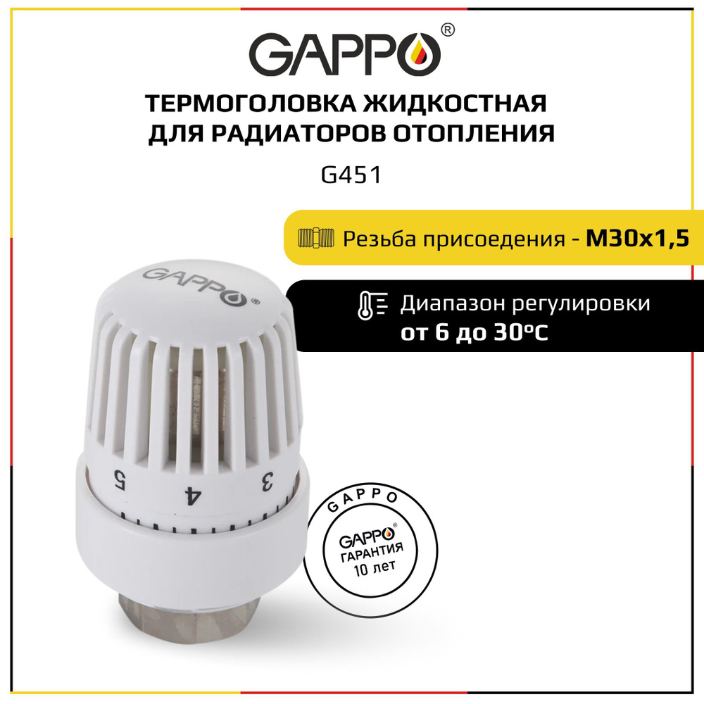 Термоголовка жидкостная Gappo G451 М30 х 1,5 #1