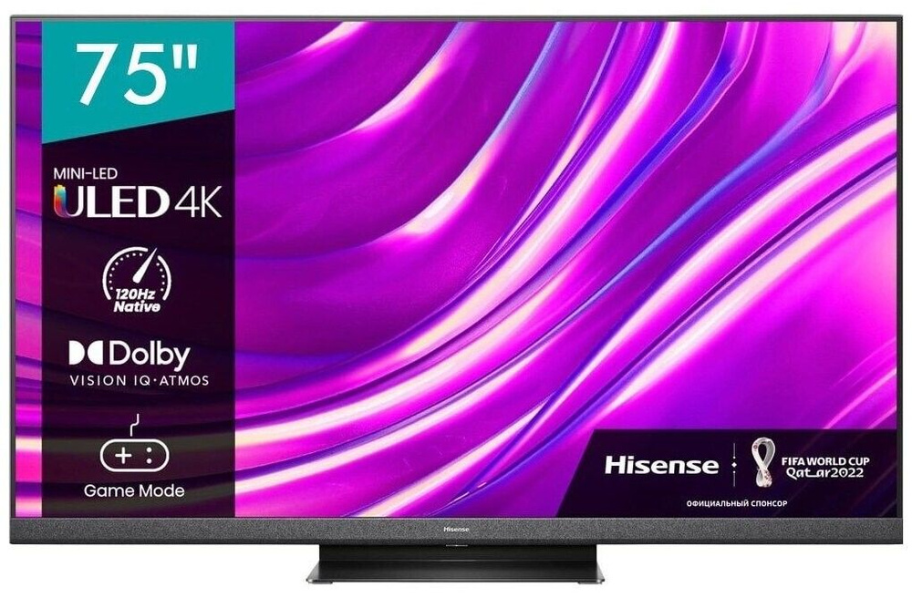 Hisense Телевизор 75" 4K UHD, черный #1