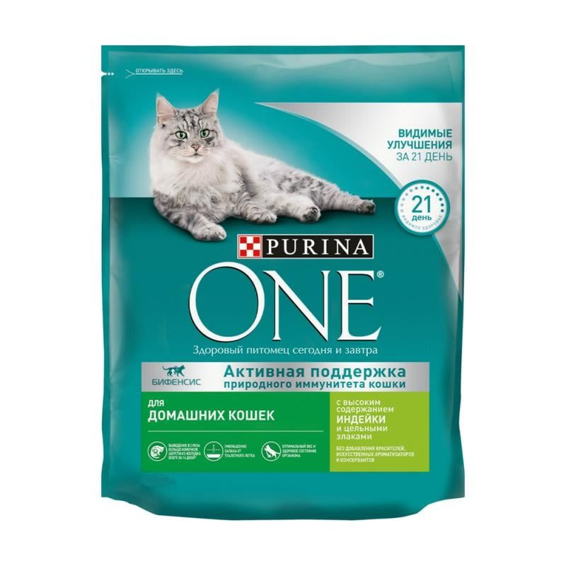 Сухой корм Purina One - с индейкой и цельными злаками (424 г) #1