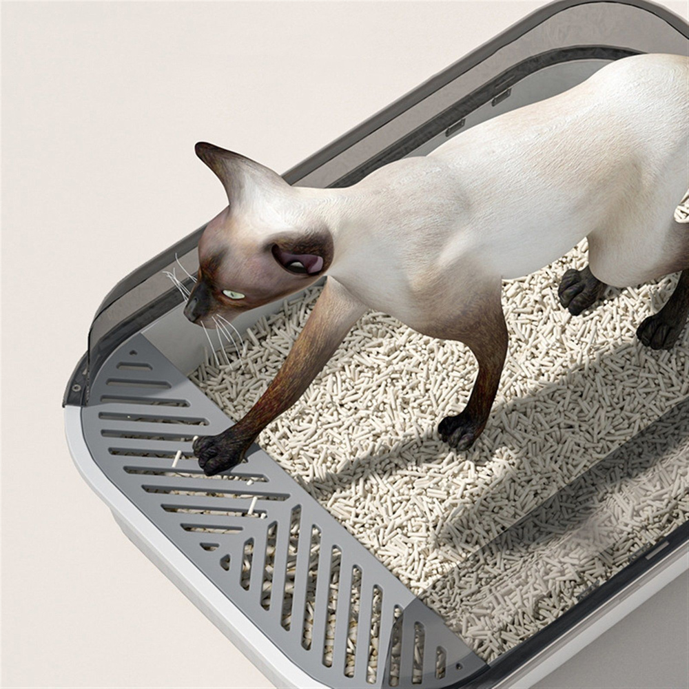 Лоток Для Кошек Большой Лоток Для Кошек С Бортиками, Кошачий Туалет С ...