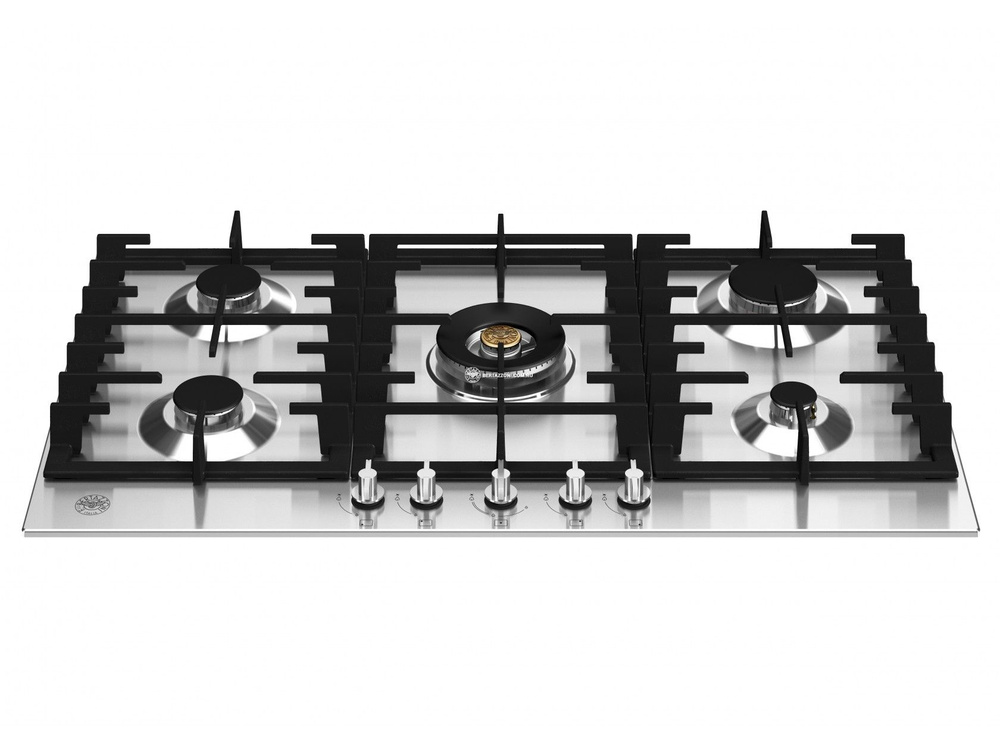 Газовая варочная панель шириной 90см Bertazzoni P905CMODX, 5 конфорок, включая двойной WOK  #1