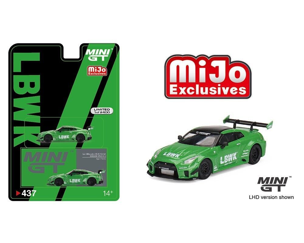 Модель коллекционная Mini GT LB-Silhouette WORKS GT NISSAN 35GT-RR Ver.2  Apple Green - купить в интернет-магазине OZON по выгодной цене (1293257268)