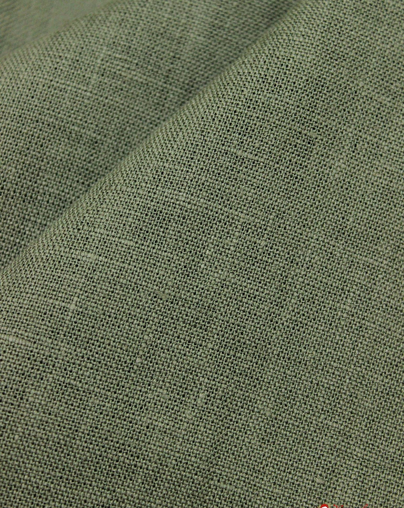 Ткань для шитья(5 м) Лен костюмный с эффектом мятости цв.Темная сухая ...