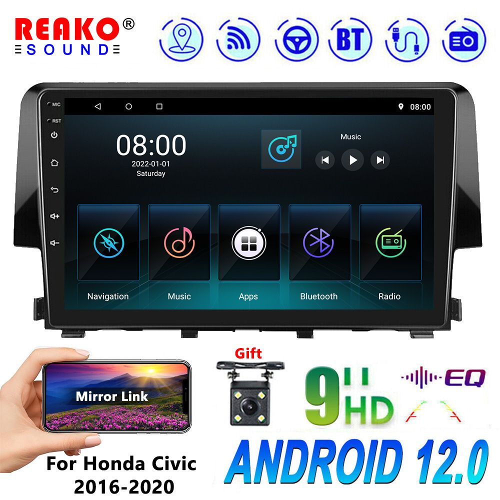 Штатная автомагнитола для Honda Civic 10 2015-2021 /Хонда Цивик 2din ...