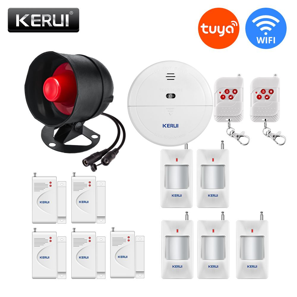 KERUI Tuya Smart WIFI Беспроводная система охранной сигнализации сирена ...