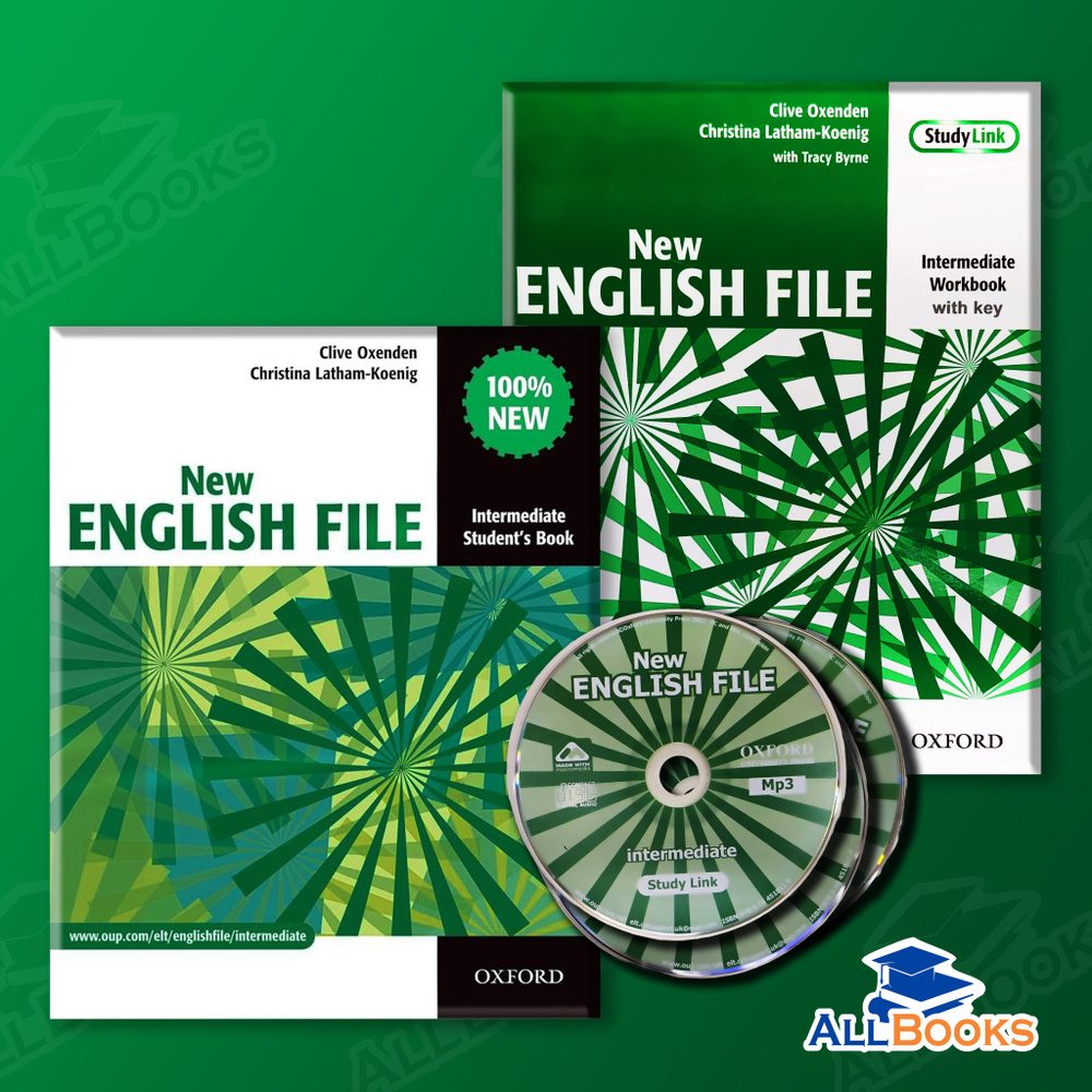 New English File (2nd edition) Intermediate комплект Учебник + Рабочая  тетрадь + диски