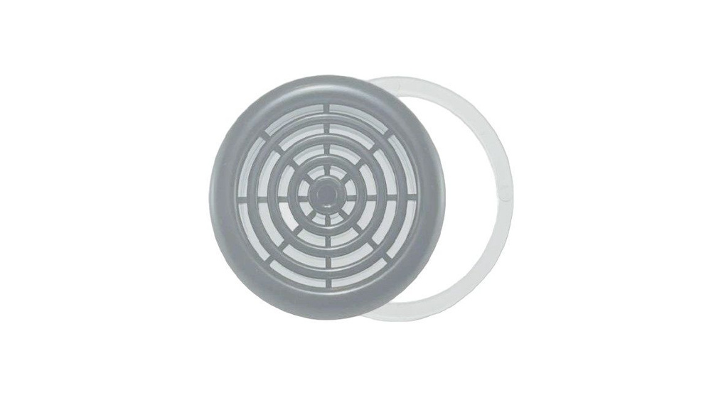 Вентиляционная решетка круглая серая 48 мм, 4 шт. #1