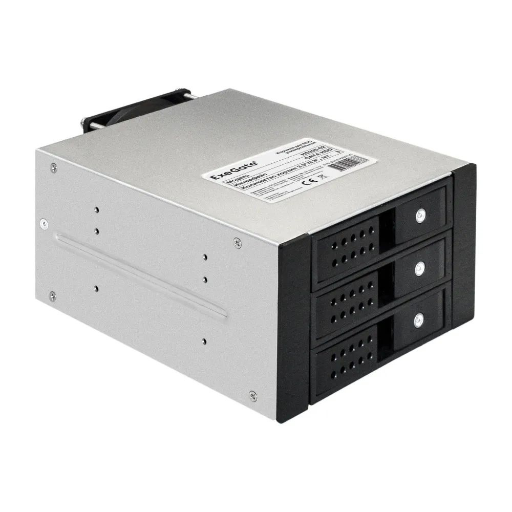 Корзина для HDD Exegate HS335-02 (универсальная, на 3*3,5"/2.5" SATA HDD, EX291656RUS  #1