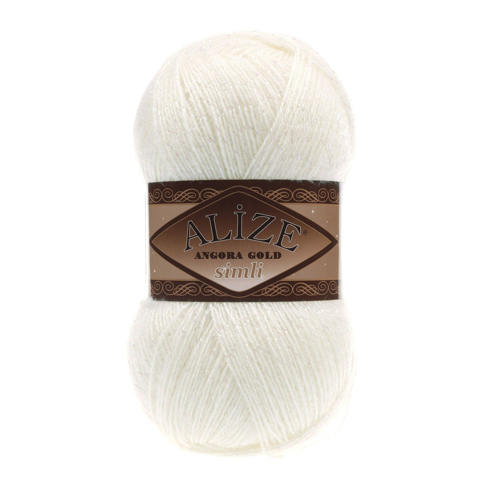 пряжа Ангора Голд Сим Alize Angora Gold Sim упаковка 5 мотков 100 г ...