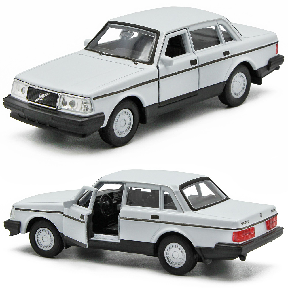 Машинка металлическая Welly 1:39 Volvo 240 GL (Вольво) инерционная, двери  открываются / Белый - купить с доставкой по выгодным ценам в  интернет-магазине OZON (986135770)