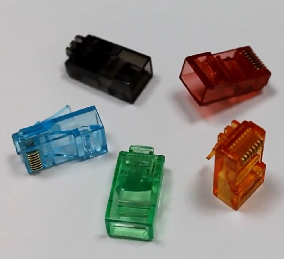 Набор цветных коннекторов (8p8c) RJ-45 - 10 шт - купить с доставкой по ...