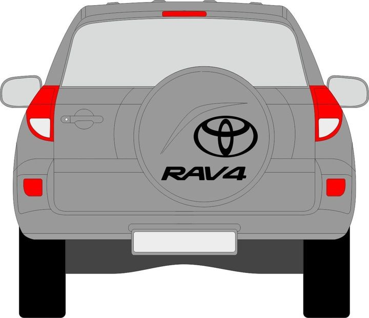 Наклейки для Toyota RAV4 на запасное колесо (белый) - купить по ...