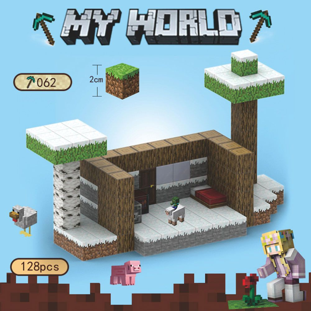 Магнитный Конструктор Майнкрафт набор детали фигурок Игрушка Minecraft My World ,Комплект из магнитных #1