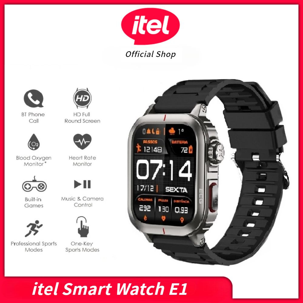 Купить смарт-часы ITEL ITEL-ISW-32B, экран 1.96" - купить по низким ...