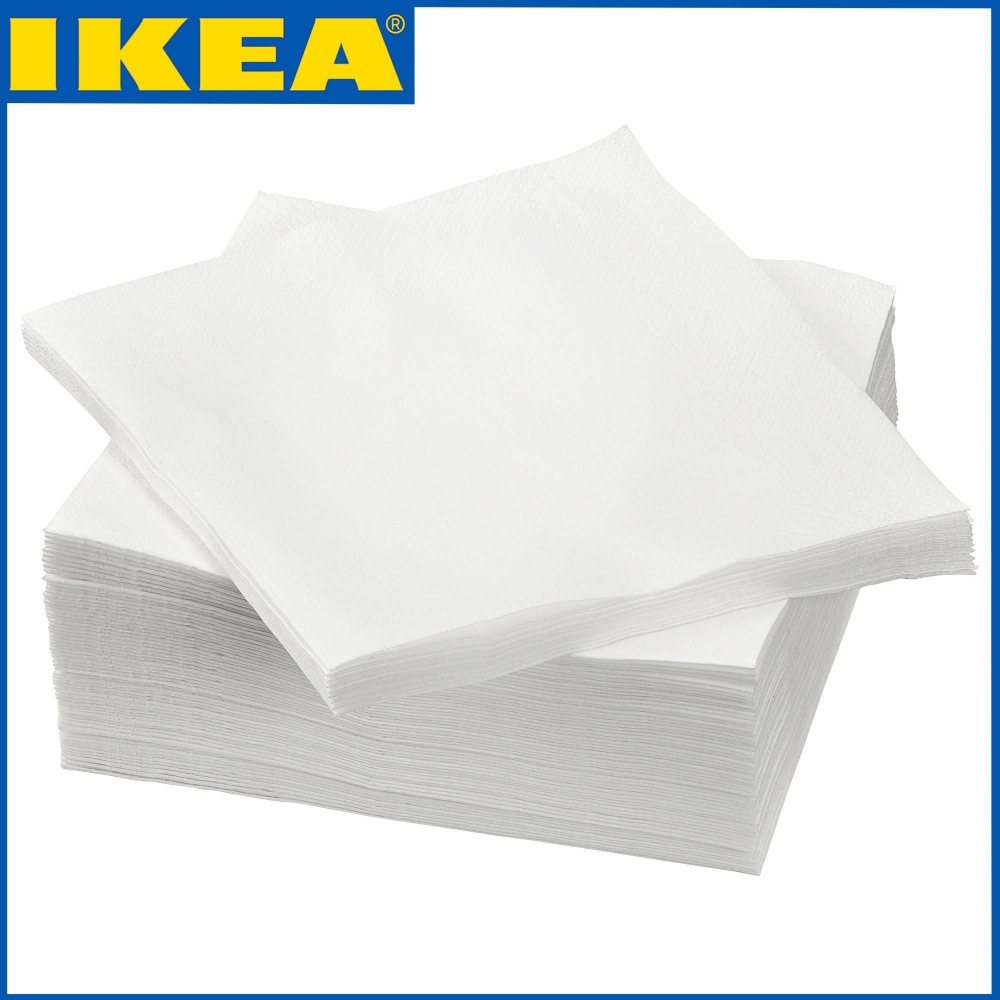 Салфетки бумажные IKEA (ИКЕА) 33x33 см двухслойные, 16 упаковок по 70 ...