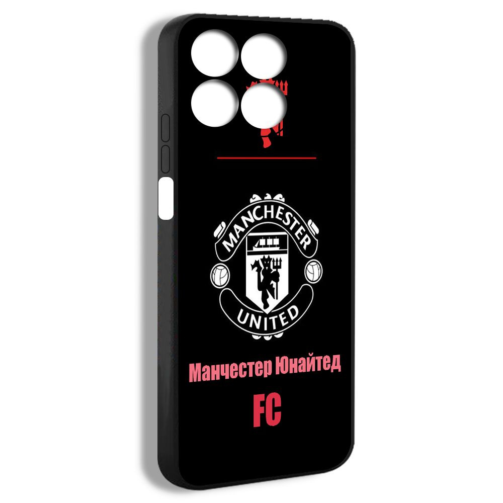 чехол на Honor X8A 4G Manchester United ФК Манчестер Юнайтед Красные дьяволы эмблема BGA02  #1