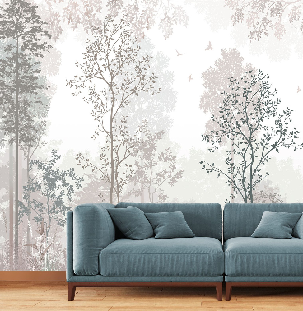 Фотообои на стену флизелиновые без винила Лес 300х270 см - купить по ...