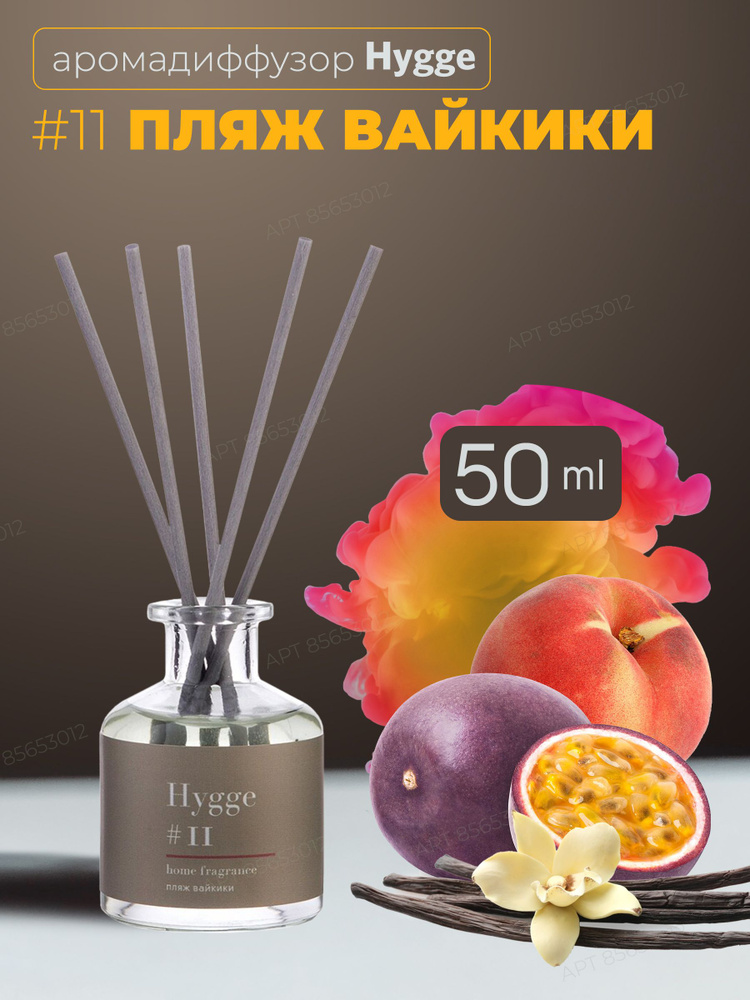 Ароматизатор для дома, Аромадиффузор, 50 мл, Hygge Пляж Вайкики  #1