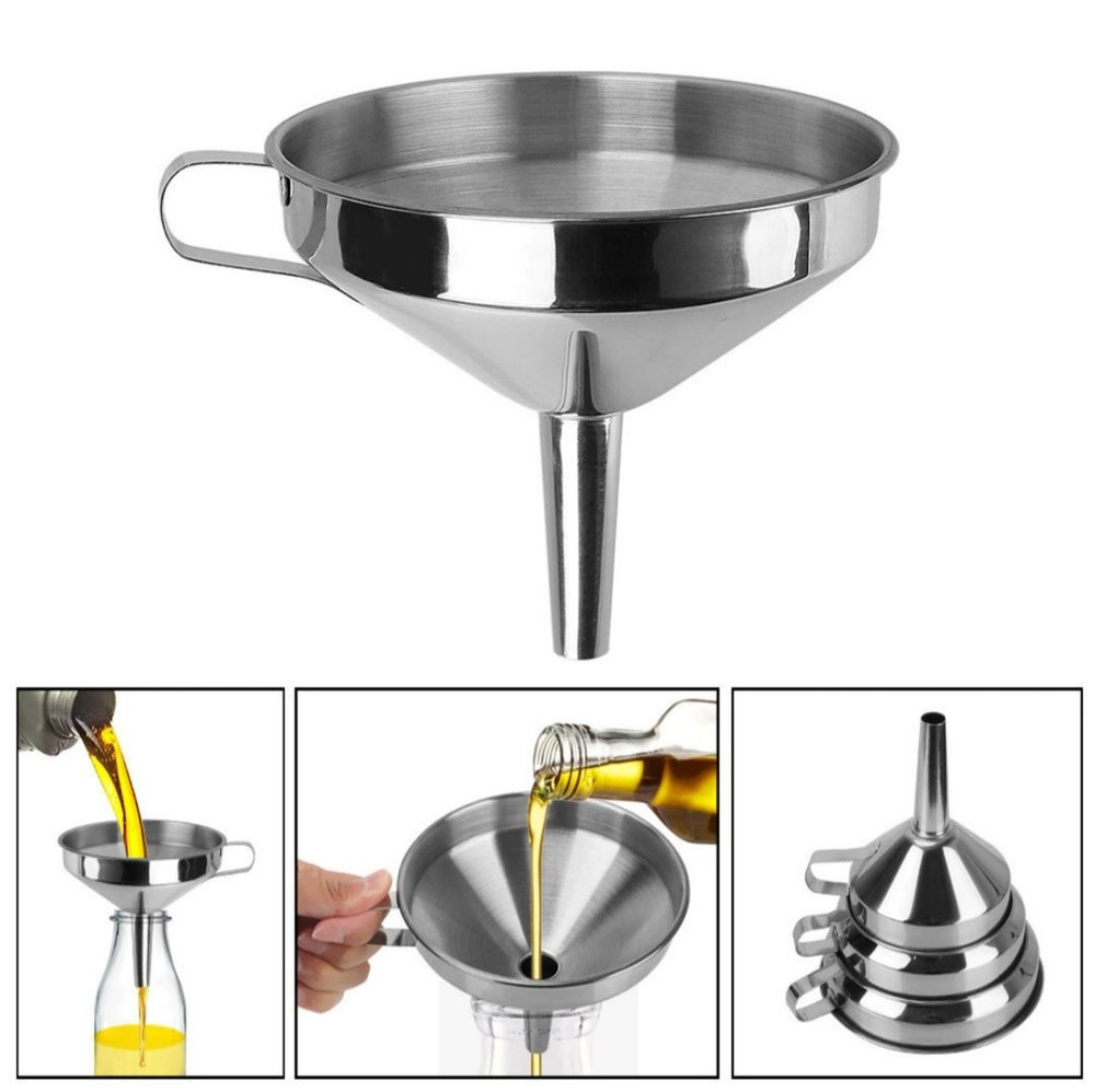 Воронка кухонная с ручкой, диаметр 12см, из нержавеющей стали - купить ...