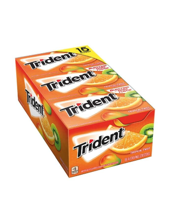 Жевательная резинка Trident Tropical Twist 26.6 гр х 12 шт #1